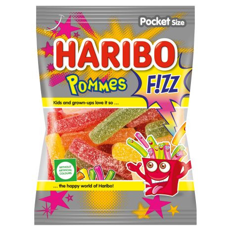 Haribo Pommes Fizz gyümölcsízű gumicukorka 100 g