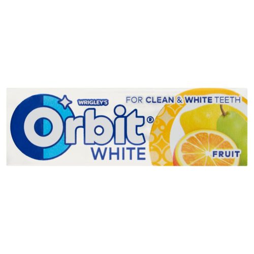 Orbit White gyümölcsízű cukormentes rágógumi édesítőszerrel 10 db 14 g