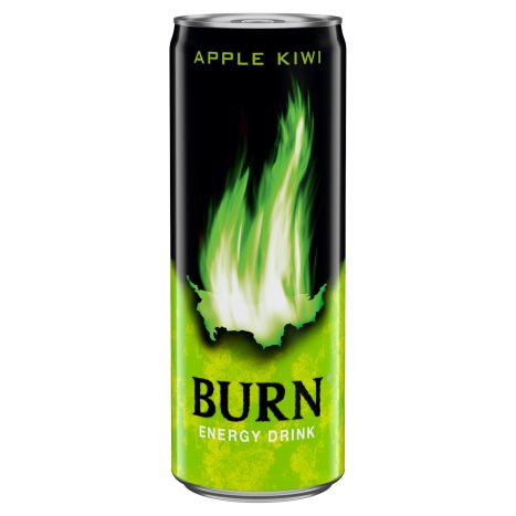 Burn Apple Kiwi szénsavas alma-kivi energiaital koffeinnel 250 ml