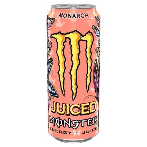 Monster Monarch Juiced Peach Nectarine szénsavas ital gyümölcslével, koffeinnel 500 ml