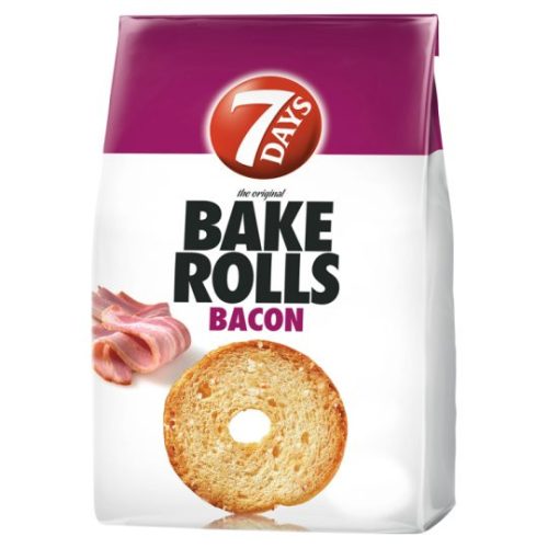 7 Days Bake Rolls bacon ízű kétszersült 80 g