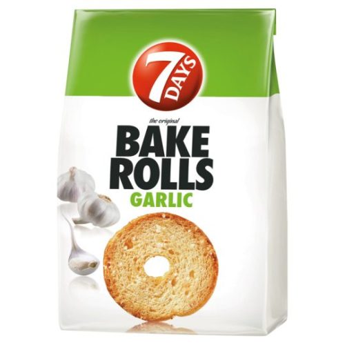 7 Days Bake Rolls fokhagymás kétszersült 80 g