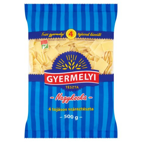 Gyermelyi nagykocka 4 tojásos száraztészta 500 g