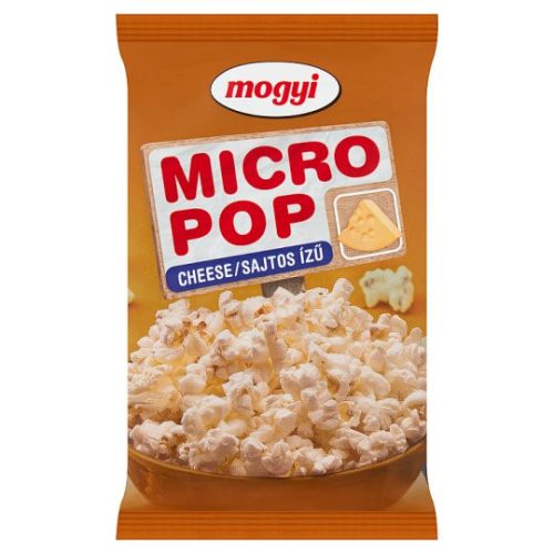 Mogyi Micro Pop sajtos ízű, mikrohullámú sütőben elkészíthető pattogatni való kukorica 100 g