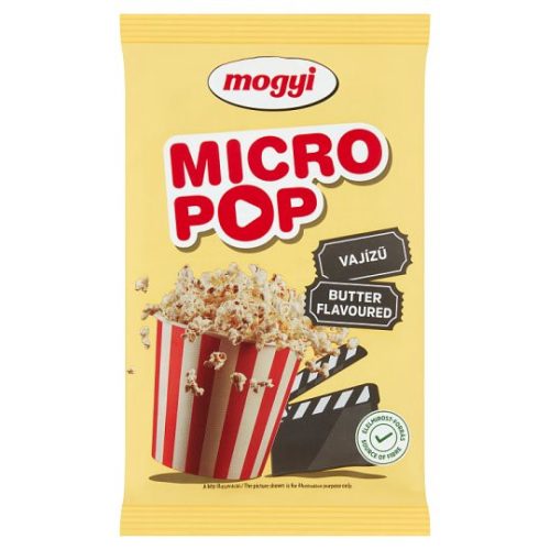 Mogyi Micro Pop mikrohullámú sütőben elkészíthető vajízű pattogatni való kukorica 100 g