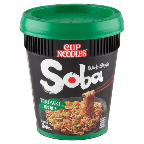 Nissin Cup Noodles Soba instant tészta búzalisztből teriyaki ízesítő szósszal 90 g