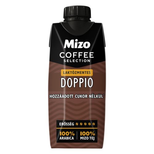 Mizo Coffee Selection Doppio UHT laktózmentes, félzsíros kávés tej édesítőszerekkel 330 ml