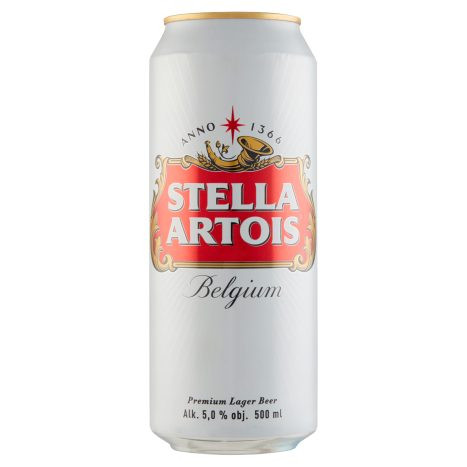 Stella Artois minőségi világos sör 5 % 0,5 l