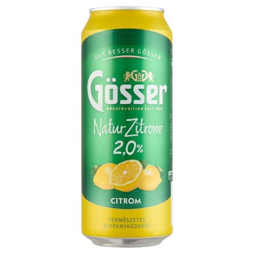 Gösser Natur Zitrone citromos sörital 2 % 0,5 l