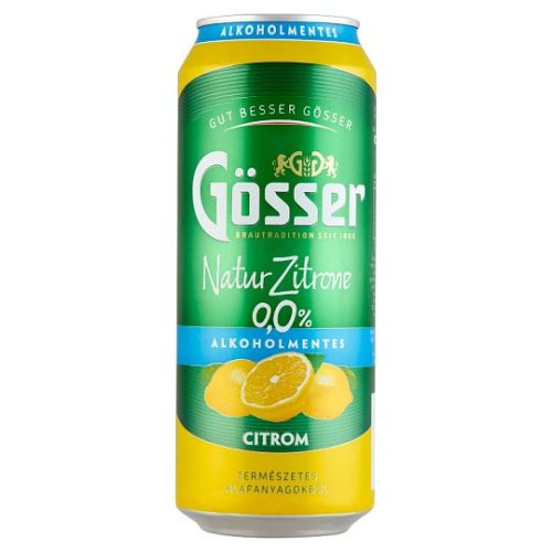 Gösser Natur Zitrone citromos alkoholmentes sörital 0 % 0,5 l