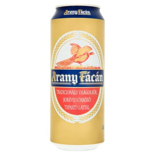 Arany Fácán világos sör 4 % 0,5 l 