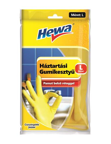 Hewa háztartási gumikesztyű L méret
