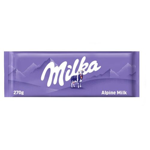 Milka alpesi tej felhasználásával készült tejcsokoládé 270 g