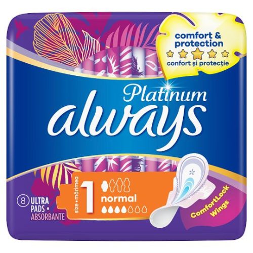 Always Platinum normal szárnyas egészségügyi betét 8 db