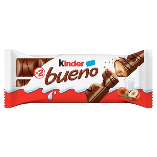 Kinder Bueno tejcsokoládéval bevont ostya tejes-mogyorós krémmel töltve 2 x 21,5 g (43 g)