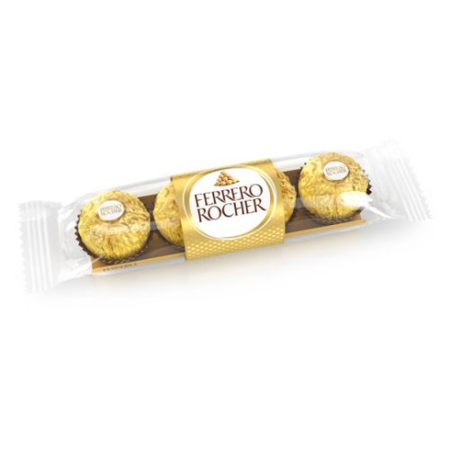 Ferrero Rocher tejcsokoládéval és mogyoródarabkákkal borított ropogós ostya lágy töltelékkel 50 g