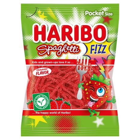 Haribo Spaghetti Fizz gyümölcsízű gumicukorka 75 g