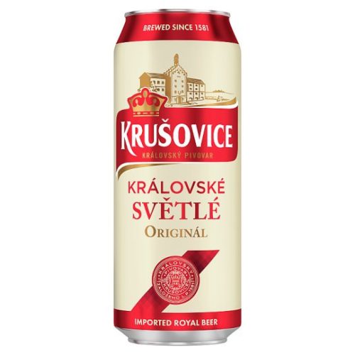 Krušovice Světlé eredeti cseh import világos sör 4,2 % 0,5 l