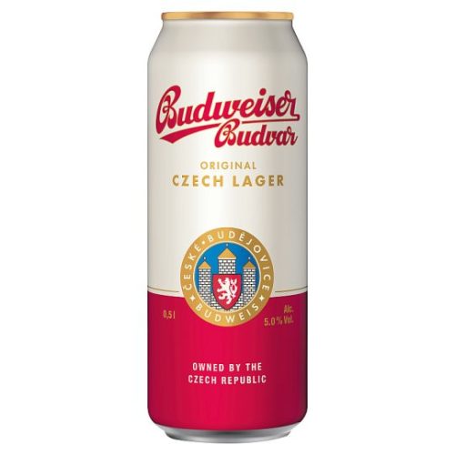 Budweiser Budvar Original cseh prémium világos sör 5 % 0,5 l